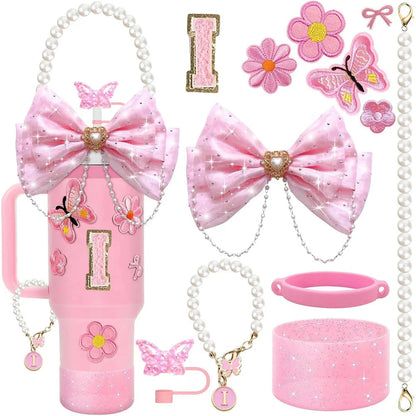 Pink 12pcs 30oz 40oz Tumbler Cup Accessories Set. - Maison Novaire #
