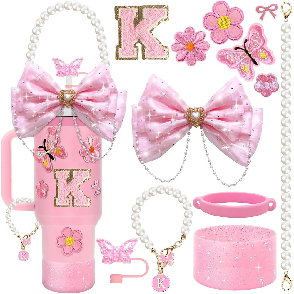 Pink 12pcs 30oz 40oz Tumbler Cup Accessories Set. - Maison Novaire #