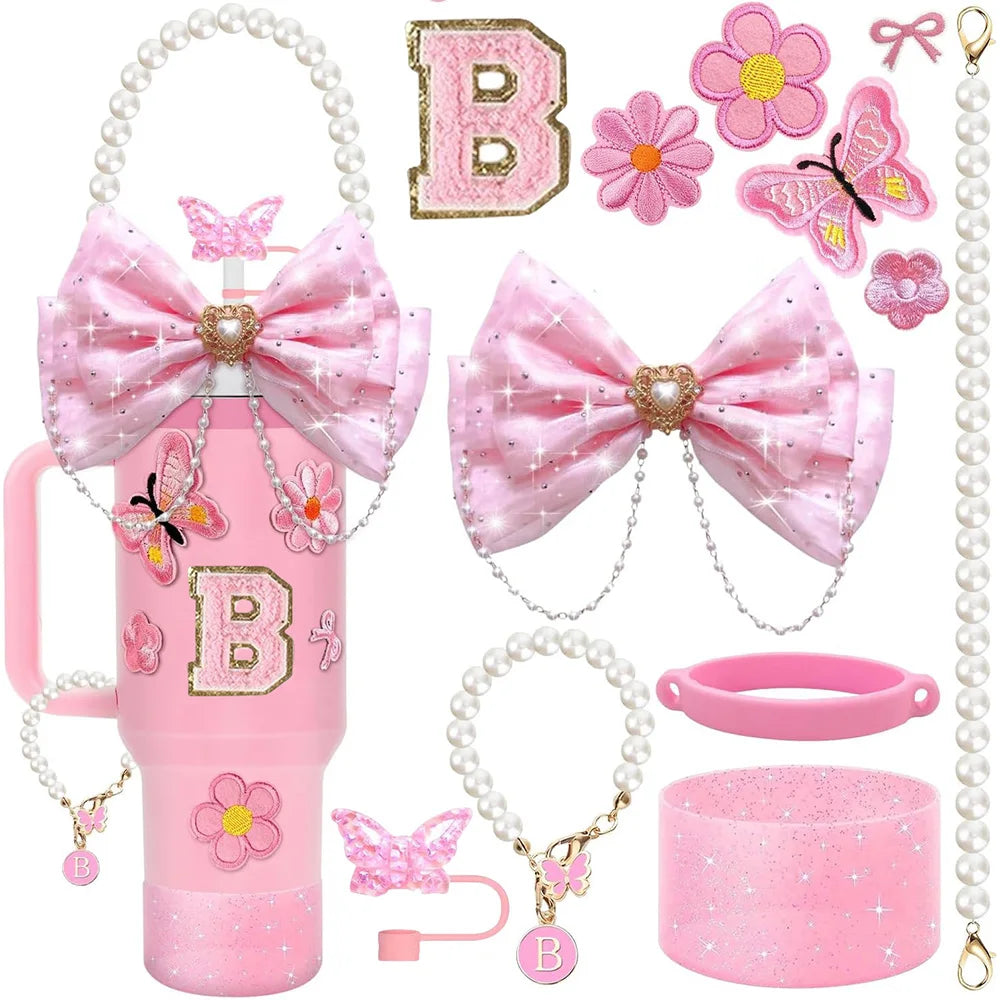 Pink 12pcs 30oz 40oz Tumbler Cup Accessories Set. - Maison Novaire #