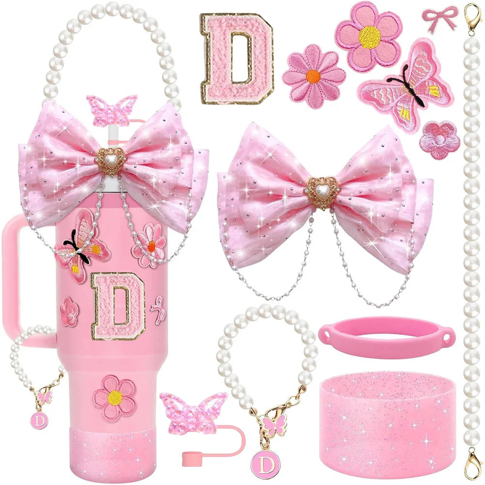 Pink 12pcs 30oz 40oz Tumbler Cup Accessories Set. - Maison Novaire #