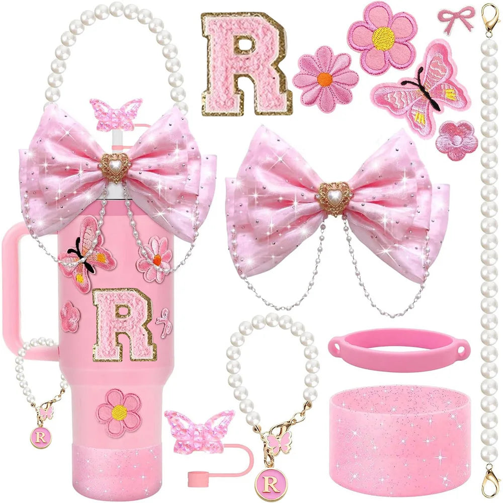Pink 12pcs 30oz 40oz Tumbler Cup Accessories Set. - Maison Novaire #
