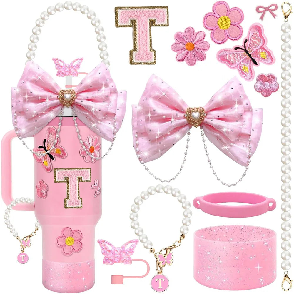Pink 12pcs 30oz 40oz Tumbler Cup Accessories Set. - Maison Novaire #