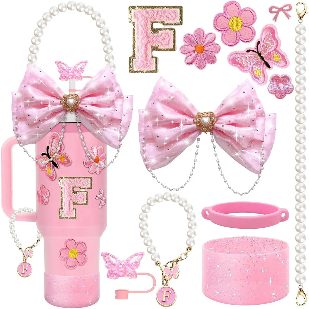 Pink 12pcs 30oz 40oz Tumbler Cup Accessories Set. - Maison Novaire #