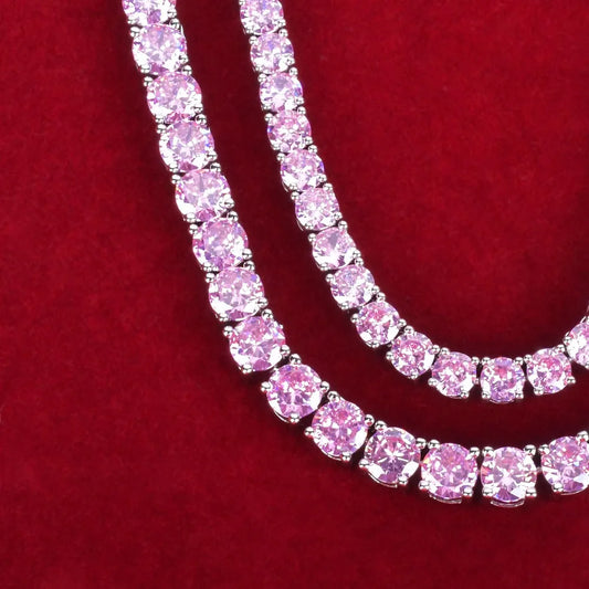Pink CZ Tennis Choker - BLAKESTORE-NG