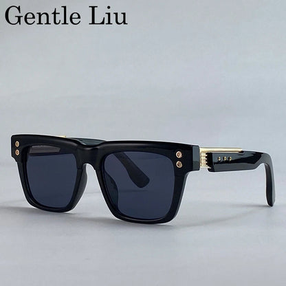 Polarized Square Punk Sunglasses Men UV400 - Maison Novaire