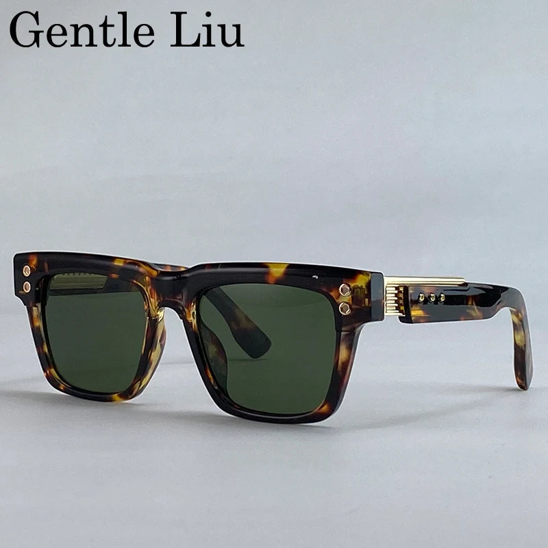 Polarized Square Punk Sunglasses Men UV400 - Maison Novaire