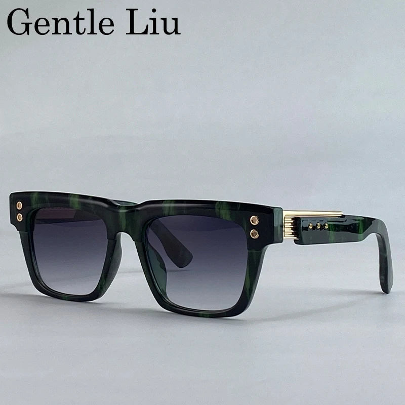 Polarized Square Punk Sunglasses Men UV400 - Maison Novaire
