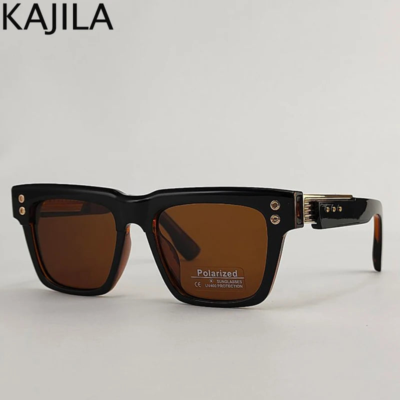 Polarized Square Punk Sunglasses Men UV400 - Maison Novaire