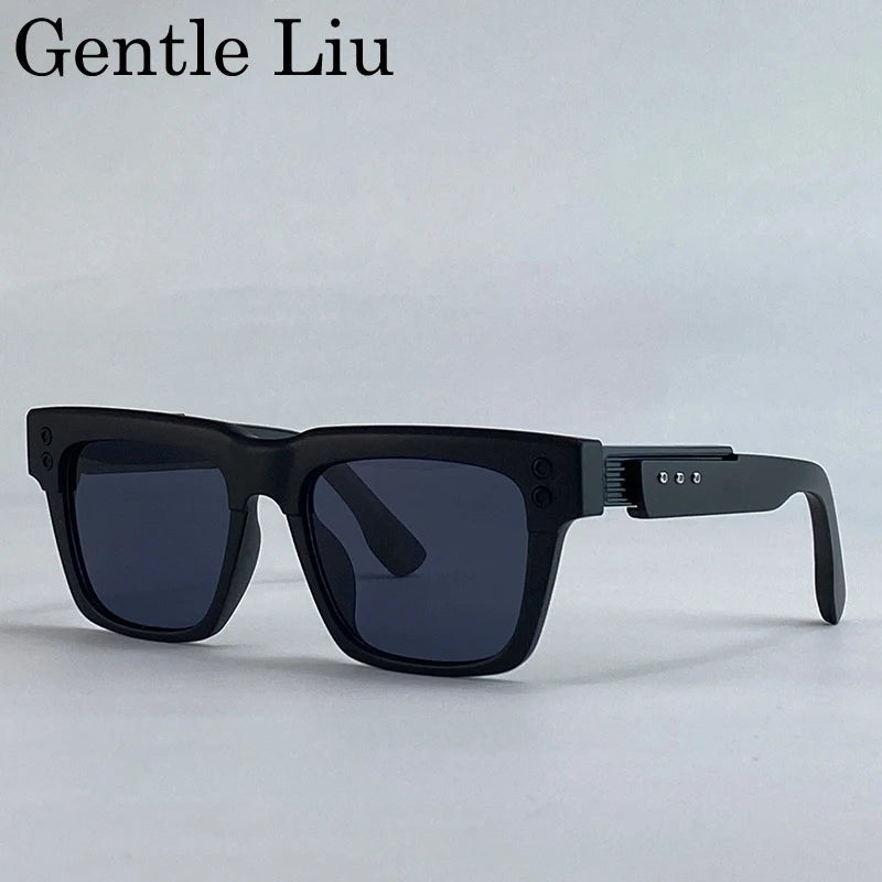 Polarized Square Punk Sunglasses Men UV400 - Maison Novaire