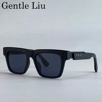 Polarized Square Punk Sunglasses Men UV400 - Maison Novaire
