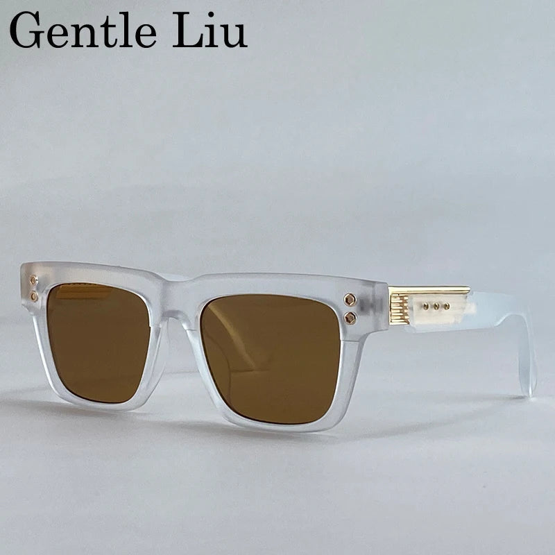 Polarized Square Punk Sunglasses Men UV400 - Maison Novaire