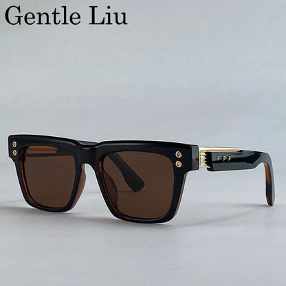 Polarized Square Punk Sunglasses Men UV400 - Maison Novaire