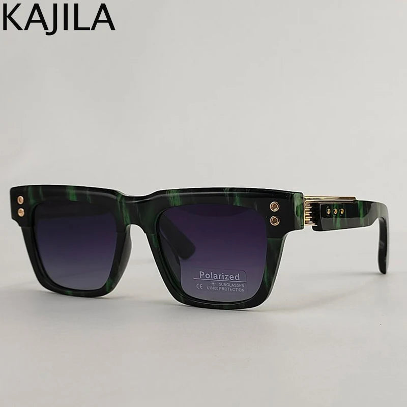 Polarized Square Punk Sunglasses Men UV400 - Maison Novaire