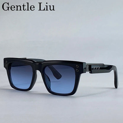 Polarized Square Punk Sunglasses Men UV400 - Maison Novaire