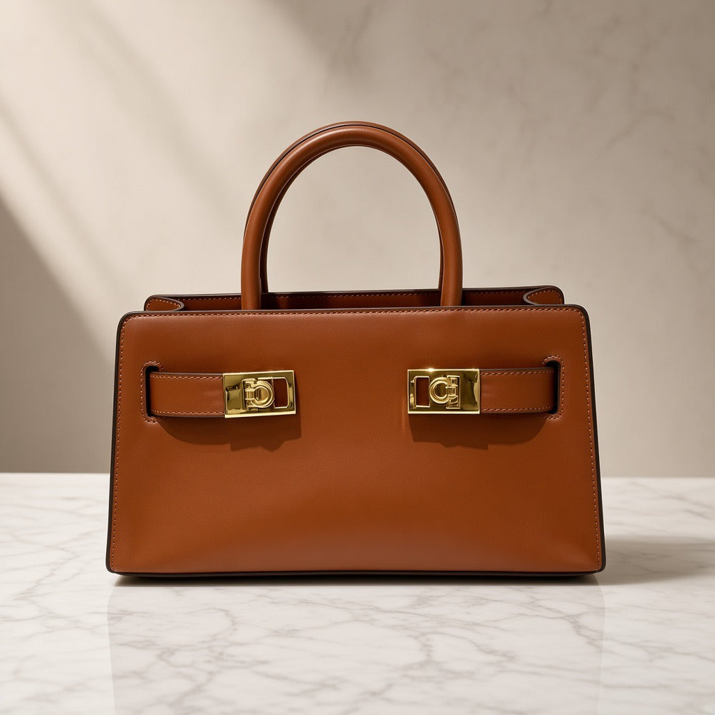 Premium Leather Multi-Pocket Messenger Bag | Maison Novaire Signature Accessories  - Brown - Maison Novaire