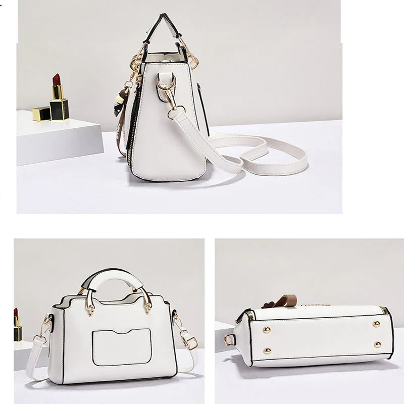 Printed monogram straddle leather bag. - Maison Novaire