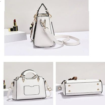 Printed monogram straddle leather bag. - Maison Novaire