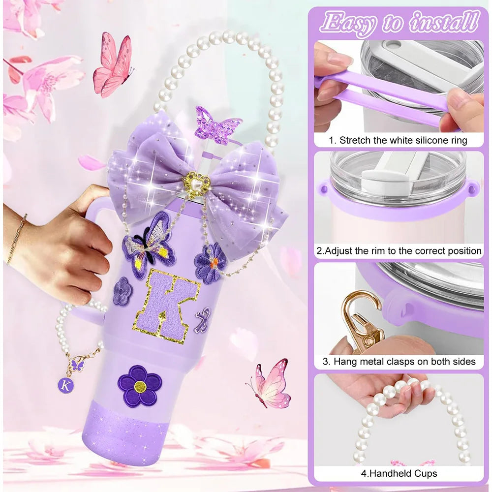 Purple 12pcs Cup Accessories Set for Stanley 40oz. - Maison Novaire