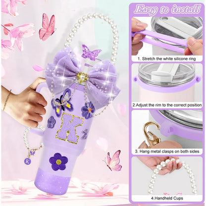 Purple 12pcs Cup Accessories Set for Stanley 40oz. - Maison Novaire