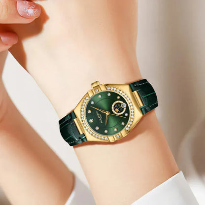 ROLENDO Constellation Automatic Women’s Watch | Emerald Green Sapphire - BLAKESTORE-NG