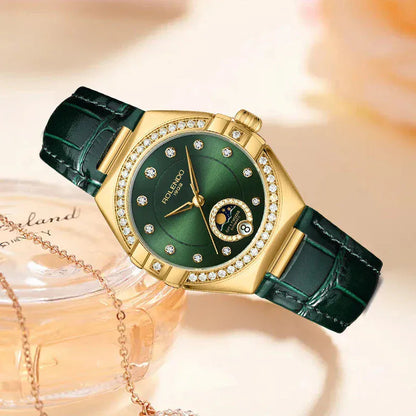 ROLENDO Constellation Automatic Women’s Watch | Emerald Green Sapphire - BLAKESTORE-NG