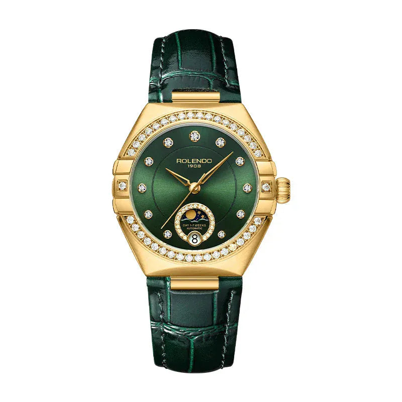 ROLENDO Constellation Automatic Women’s Watch | Emerald Green Sapphire - BLAKESTORE-NG