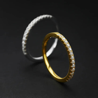 Real Moissanite Diamond Stackable Rings for Women. - Maison Novaire #