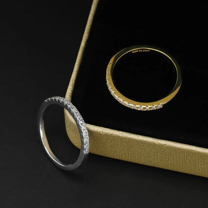 Real Moissanite Diamond Stackable Rings for Women. - Maison Novaire #