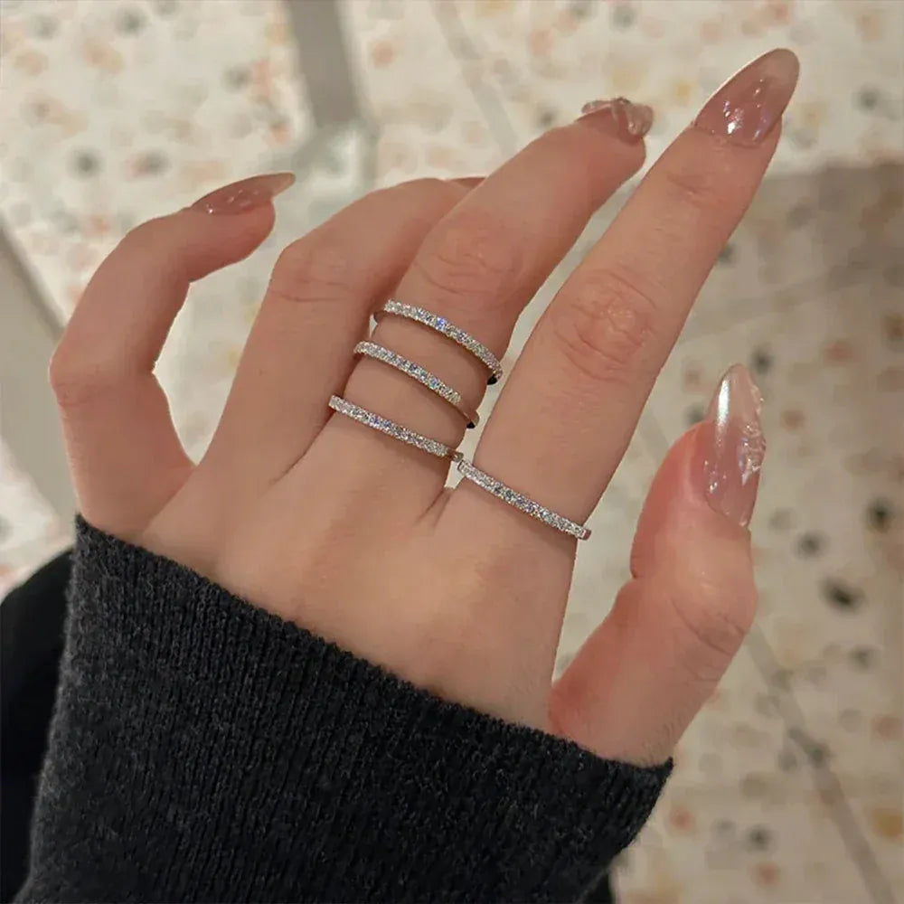 Real Moissanite Diamond Stackable Rings for Women. - Maison Novaire #