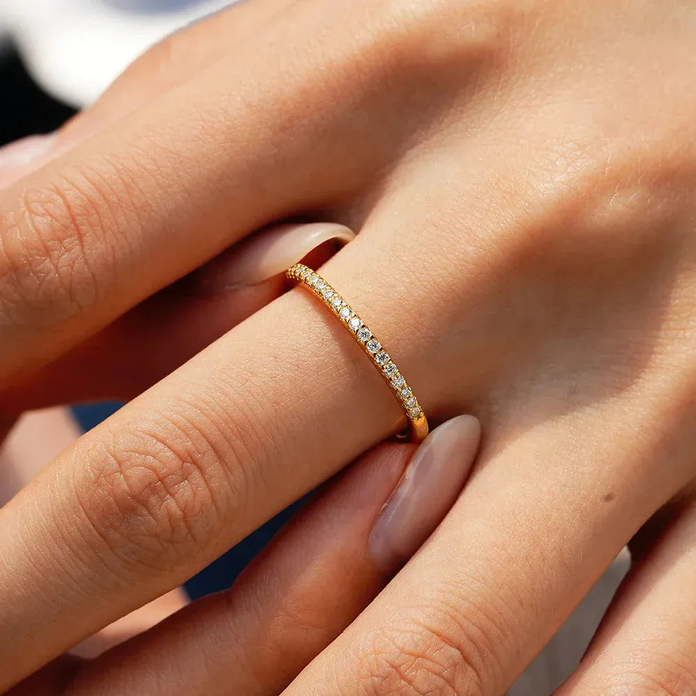 Real Moissanite Diamond Stackable Rings for Women. - Maison Novaire #