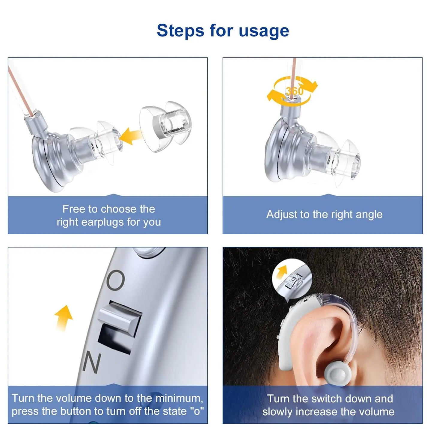 Rechargeable Hearing amplifier for the elderly - Maison Novaire