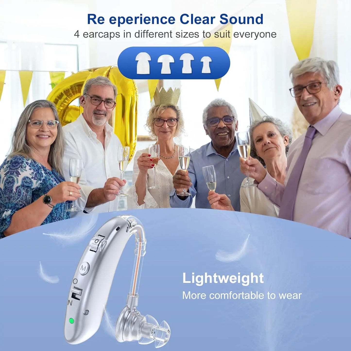 Rechargeable Hearing amplifier for the elderly - Maison Novaire