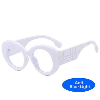 Retro Stripe Yellow Anti Blue Light Glasses For Women - Maison Novaire #