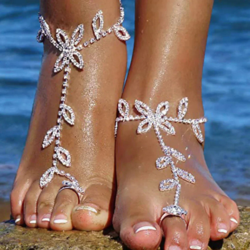 Rhinestone Anklet Jewelry for Women. - BLAKESTORE-NG