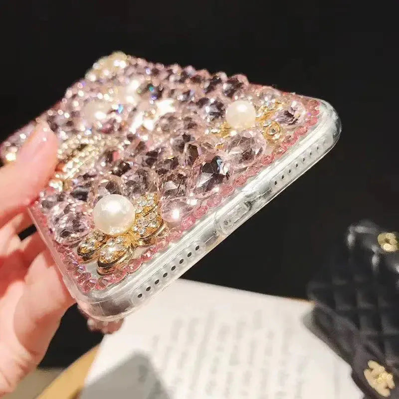 Rhinestone Bling 3D Diamond Phone Case – For iPhone 11–17 Pro Max - BLAKESTORE-NG