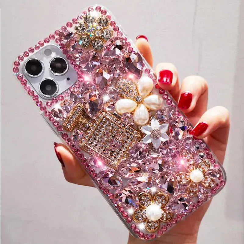 Rhinestone Bling 3D Diamond Phone Case – For iPhone 11–17 Pro Max - BLAKESTORE-NG