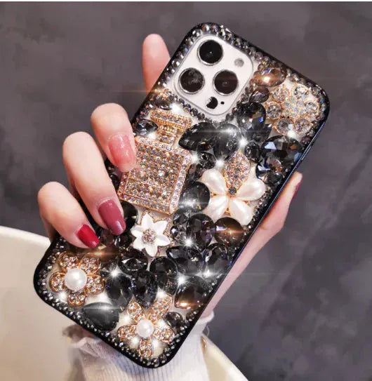 Rhinestone Bling 3D Diamond Phone Case – For iPhone 11–17 Pro Max - BLAKESTORE-NG