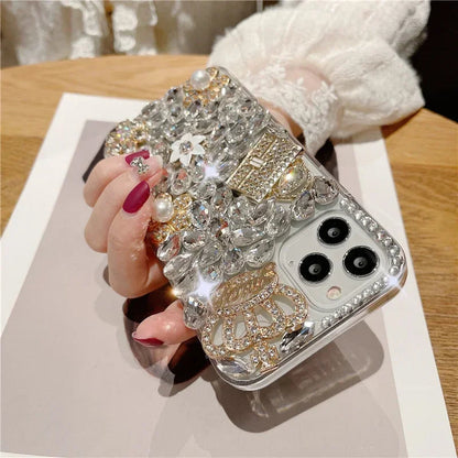 Rhinestone Case For iphone 15Pro 14Plus 13 Mini 12 11Pro. - Maison Novaire #