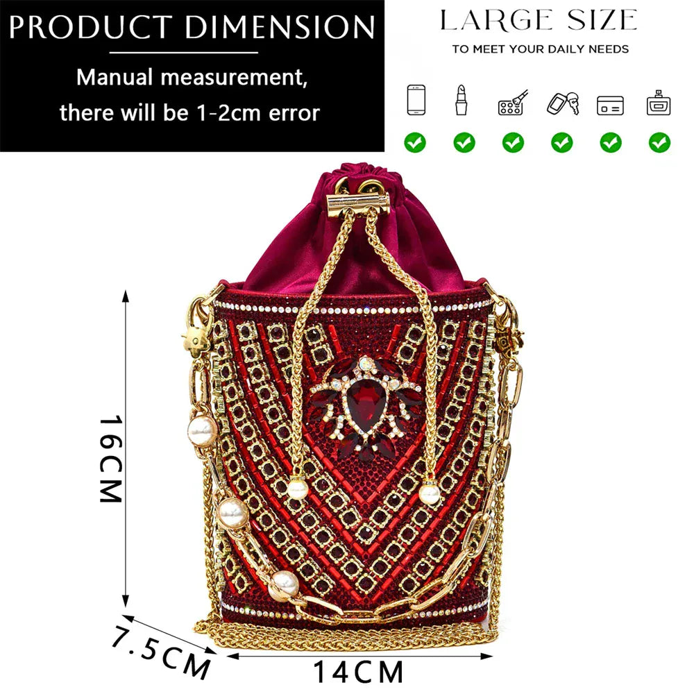 Rhinestone Party Heels Color Shoes and Bag Set (Venus Chan) - BLAKESTORE-NG