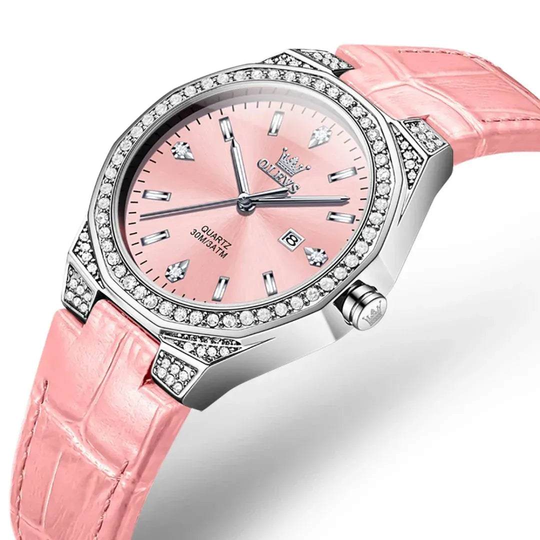 Round-dial Leather  Wristwatch Calendar - Maison Novaire