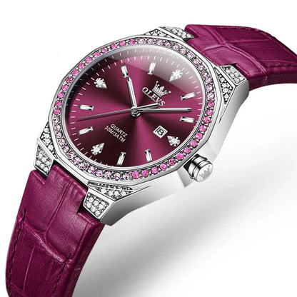 Round-dial Leather  Wristwatch Calendar - Maison Novaire