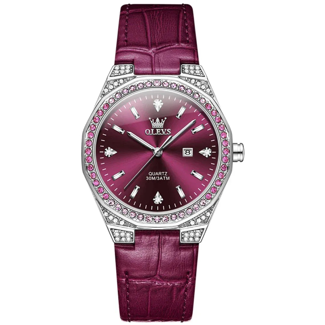 Round-dial Leather  Wristwatch Calendar - Maison Novaire