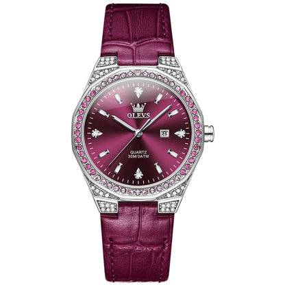 Round-dial Leather  Wristwatch Calendar - Maison Novaire