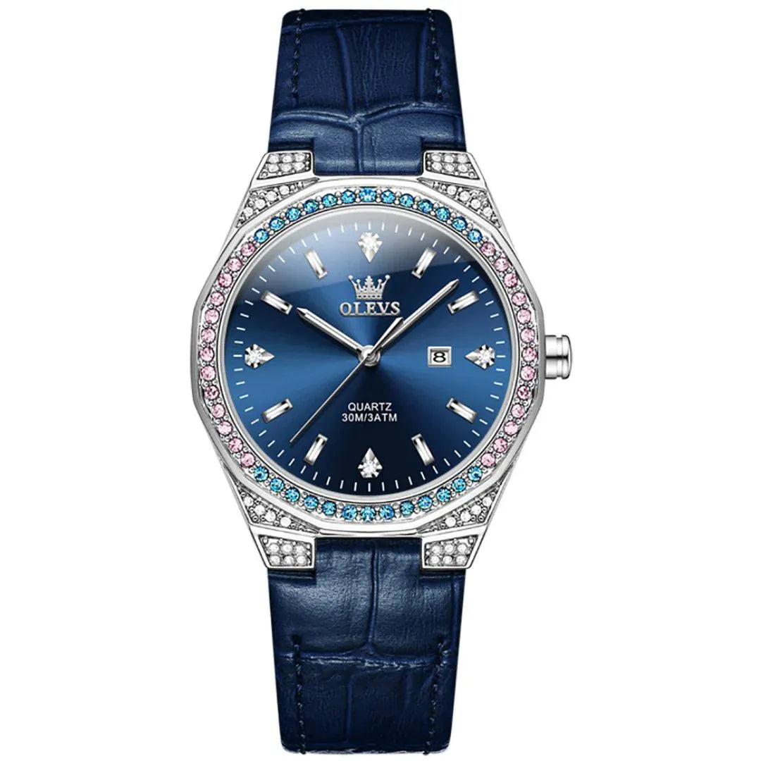 Round-dial Leather  Wristwatch Calendar - Maison Novaire