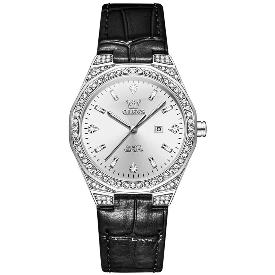 Round-dial Leather  Wristwatch Calendar - Maison Novaire