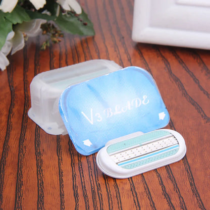 Women’s 3-Layer Safety Razor Blades – 4–40PCS Bikini & Body Hair Remover Heads (Compatible with Venus)