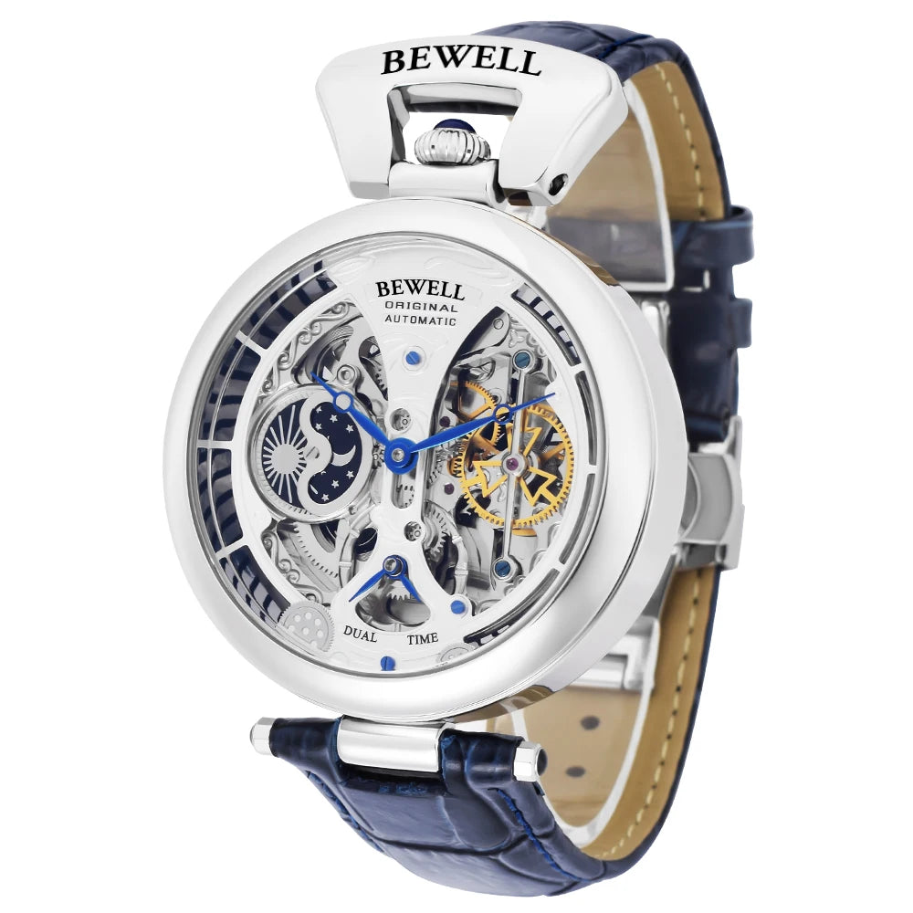 High-End Waterproof Automatic Mechanical Watch | Leather Strap and Transparent Back 1143