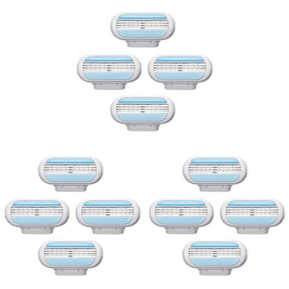 Women’s 3-Layer Safety Razor Blades – 4–40PCS Bikini & Body Hair Remover Heads (Compatible with Venus)