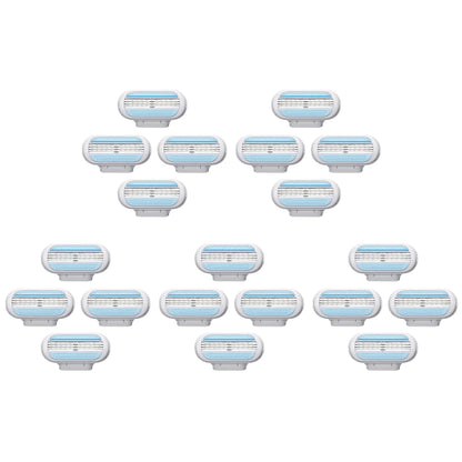 Women’s 3-Layer Safety Razor Blades – 4–40PCS Bikini & Body Hair Remover Heads (Compatible with Venus)