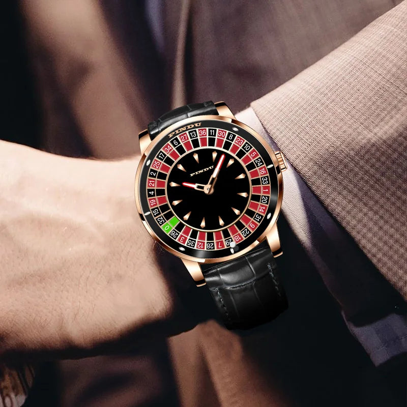 PINDU P6616 Roulette NH35 Automatic Watch | Arabic Numerals
